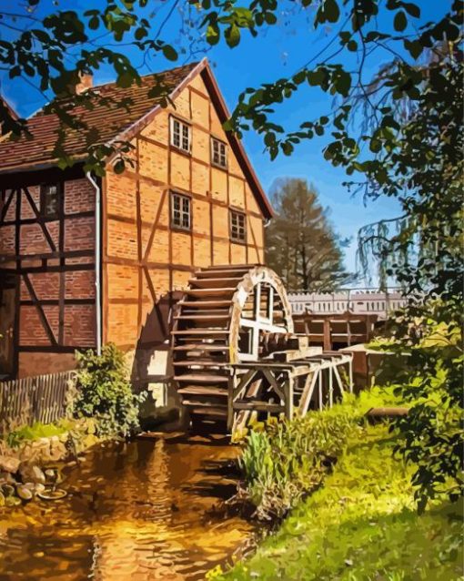 Grist Mill Diamond Painting