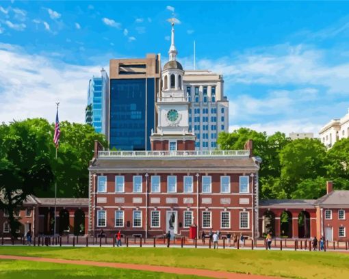 Independence Hall Philadelphia Diamond Painting