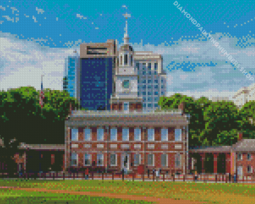 Independence Hall Philadelphia Diamond Painting