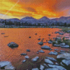 June Lake California Sunset Diamond Painting