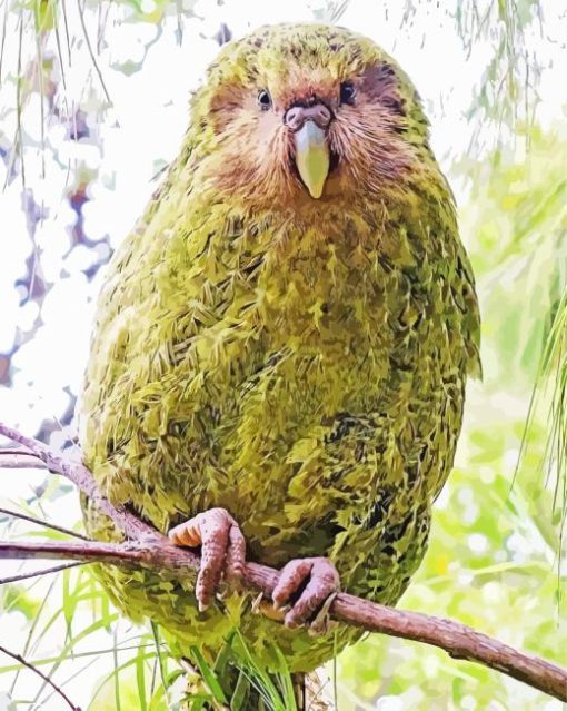 Kakapo Bird On Stick Diamond Painting