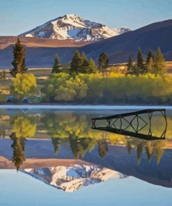 Lake Camp Water Reflection Diamond Painting