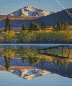 Lake Camp Water Reflection Diamond Painting