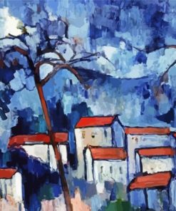 Landscape With Red Roofs De Vlaminck Diamond Painting