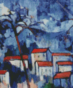 Landscape With Red Roofs De Vlaminck Diamond Painting