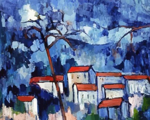 Landscape With Red Roofs De Vlaminck Diamond Painting