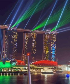 Marina Bay Sands Singapore Light Show Diamond Painting