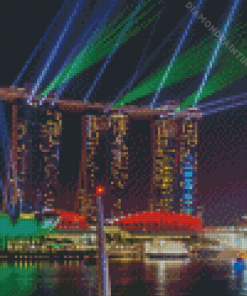 Marina Bay Sands Singapore Light Show Diamond Painting