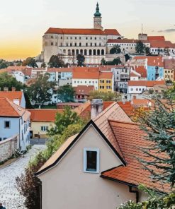 Mikulov Castle in Moravia Diamond Painting