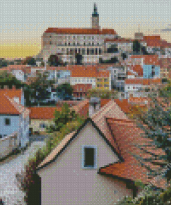 Mikulov Castle in Moravia Diamond Painting