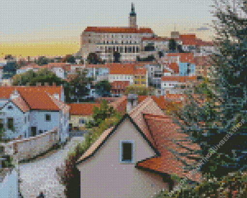 Mikulov Castle in Moravia Diamond Painting