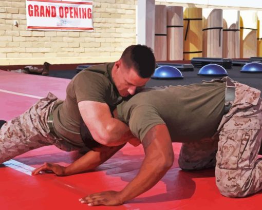 Military Grappling Diamond Painting