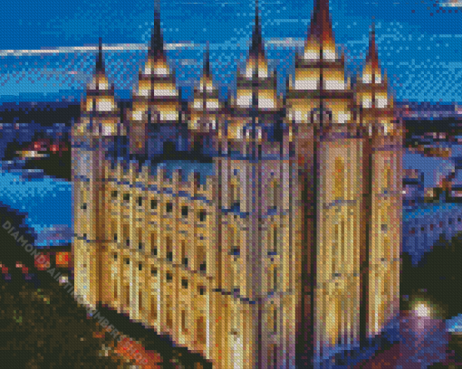 Mormon Temple Utah Diamond Painting