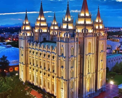 Mormon Temple Utah Diamond Painting