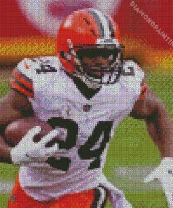 Nick Chubb American Footballer Diamond Painting