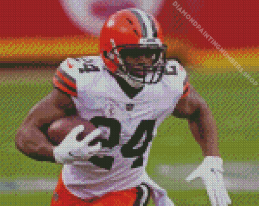 Nick Chubb American Footballer Diamond Painting