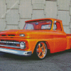 Orange Classic Truck Diamond Painting