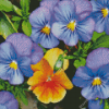 Pansy Flower Diamond Painting