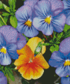 Pansy Flower Diamond Painting