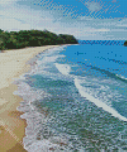 Playa Cocles Beach Seascape Diamond Painting