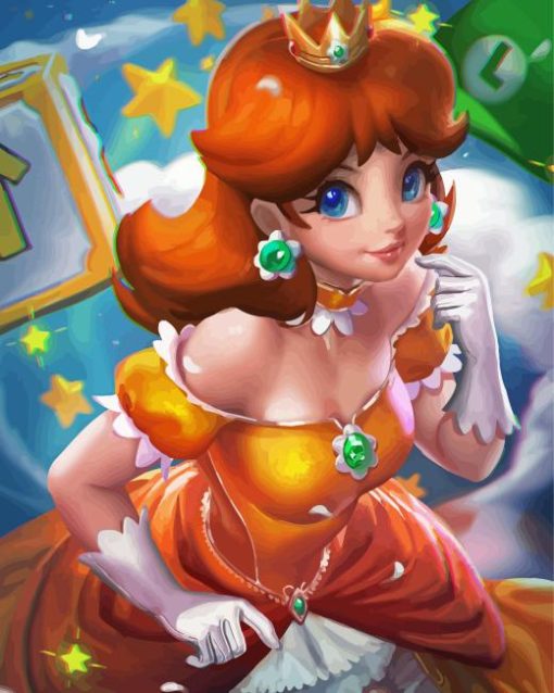 Princess Daisy Super Mario Diamond Painting