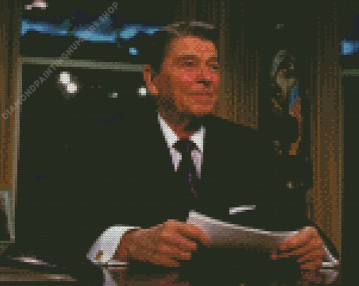 Ronald Wilson Reagan US President Diamond Painting