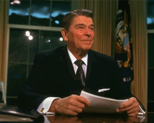 Ronald Wilson Reagan US President Diamond Painting