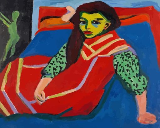 Seated Girl Ernst Ludwig Kirchner Diamond Painting