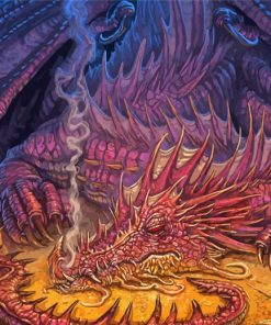 Smaug Sleeping On Golden Diamond Painting