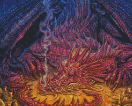 Smaug Sleeping On Golden Diamond Painting