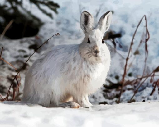 Snowshoe Hare Diamond Painting