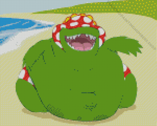 Super Mario Game Petey Piranha Diamond Painting