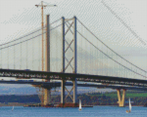 The Forth Road Bridge Scotland Diamond Painting