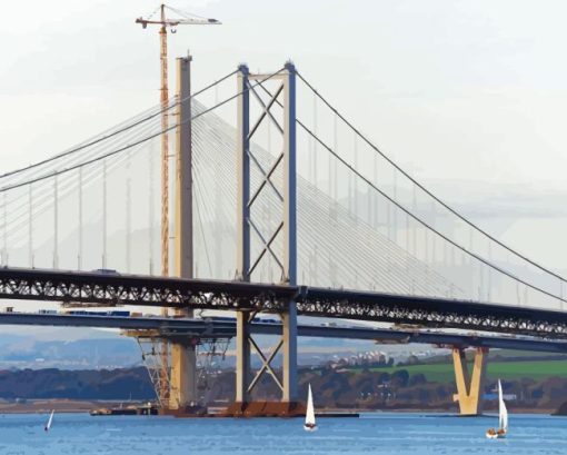 The Forth Road Bridge Scotland Diamond Painting