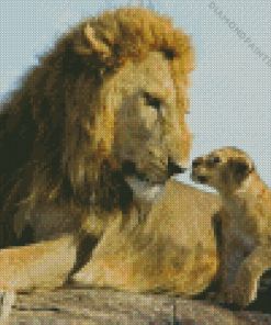 The Lion King And Cub Diamond Painting