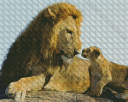 The Lion King And Cub Diamond Painting