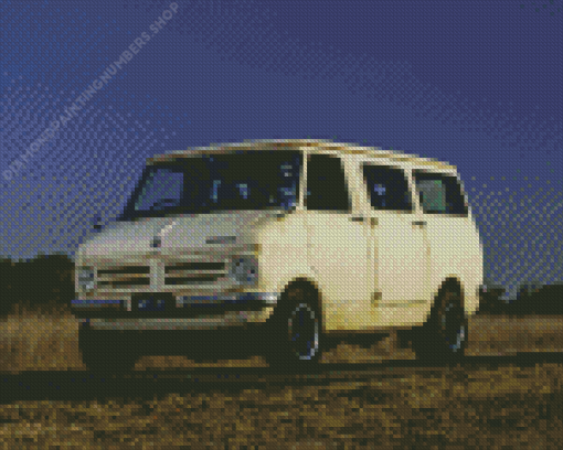 White Bedford Van Diamond Painting