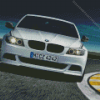 White E90 Car Diamond Painting