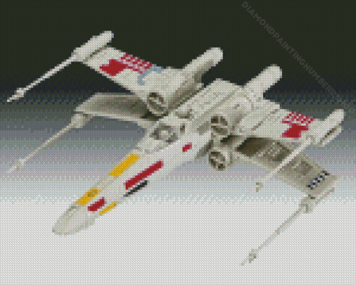 White X Wing Starfighter Diamond Painting