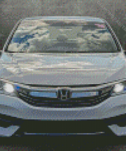 White Accord Honda Sport Car Diamond Painting