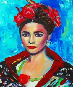 Woman With Floral Hair Diamond Painting