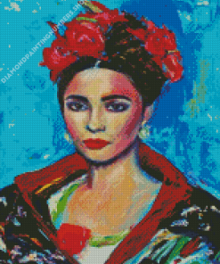 Woman With Floral Hair Diamond Painting