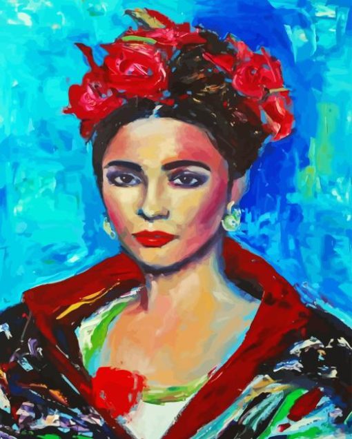 Woman With Floral Hair Diamond Painting