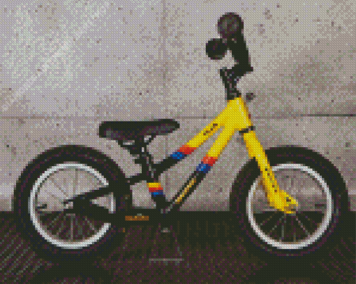 Yellow Small Bike Diamond Painting