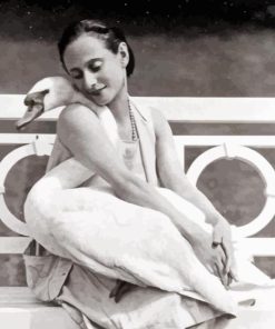 Anna Pavlova and Swan Diamond Painting