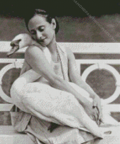 Anna Pavlova and Swan Diamond Painting