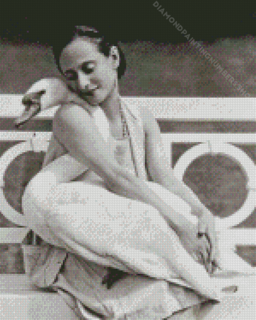 Anna Pavlova and Swan Diamond Painting