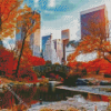 Autumn New York Central Park Diamond Painting