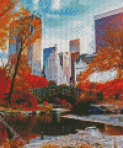 Autumn New York Central Park Diamond Painting