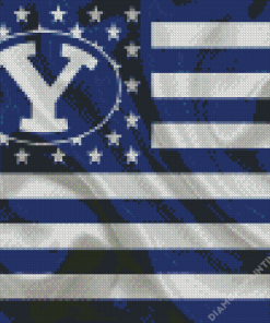 BYU Cougars Football Flag Diamond Painting